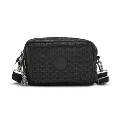 Image de Kipling ABANU MULTI Petit sac à bandoulière convertible en de taille, Signature Emb (Noir)