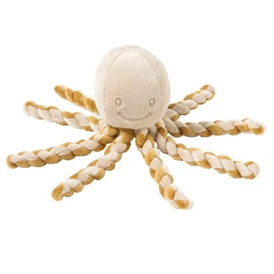 Afbeelding van Nattou Lapidou, knuffeldier voor pasgeborenen en te vroeg geboren baby&#039;s, polyester, ca. 28 cm, karamel