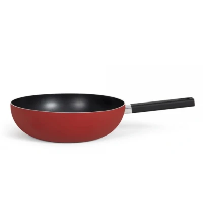 Afbeelding van Livoo Wok 32 cm, Pan + steelpan, Rood