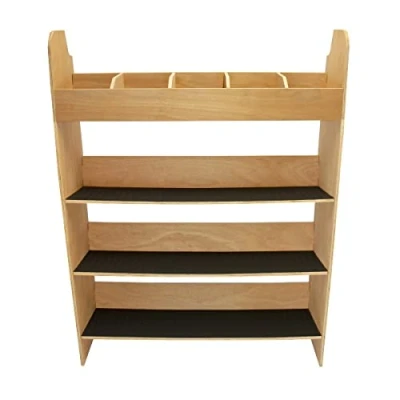 Afbeelding van Bedrijfswageninrichting Interieur Ford Transit Custom SWB + LWB Hout Gereedschapskist Bedrijfswagen Rek Kast Bestelwagen Inclusief Anti slip matten Bevestigingsset