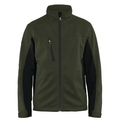 Image de Blåkläder Softshell jack unite zwart groen, maat M, Geschikt voor Veehouderij