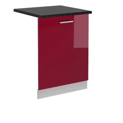 Afbeelding van Vicco R Line vaatwasserpaneel, bordeaux, glanzend, 60 cm, AP antraciet