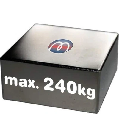 Afbeelding van Blokmagneet Rechthoekige magneet 60 x 30 mm Neodymium N45 (NdFeB) vernikkeld Houdkracht 240 kg Magneetblok Sterke permanente magneten (zeldzame aardmagneten) voor de industrie