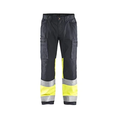 Afbeelding van Blaklader Werkbroek met stretch High Vis 1551 1811 Medium Grijs/High Geel D120