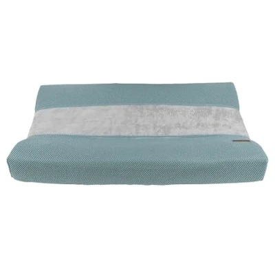Afbeelding van Baby&#039;s Only Gebreide baby aankleedkussenhoes Waskussenhoes Overtrek verzorgingskussen Classic Stonegreen 45x70 cm