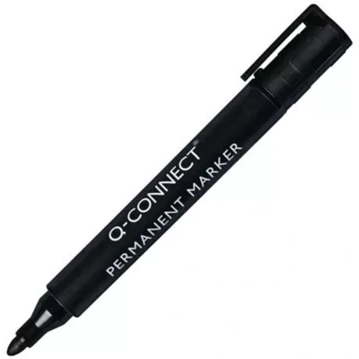 Afbeelding van Q Connect, Marker, Permanente marker met ronde punt (Black, 2 mm, 1 x)
