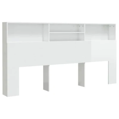 Afbeelding van vidaXL Hoofdbordkast, glanzend wit, 200 x 19 103,5 cm