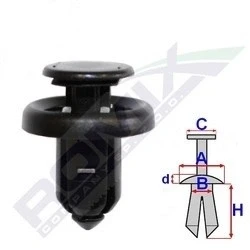 Afbeelding van ROMIX C60748 Clip HONDA: CIVIC 8 Hatchback