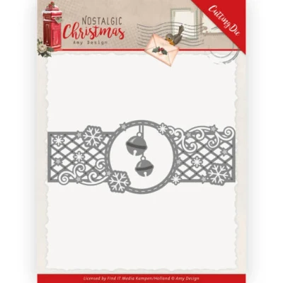 Afbeelding van Christmas Bells Border Nostalgic Cutting Dies by Amy Design