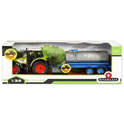 Afbeelding van STARLUX Claas Celtis 446 Tractor speelgoedset met regenton verkrijgbaar in 4 verschillende versies speelgoed voor kinderen vanaf 3 jaar 802038