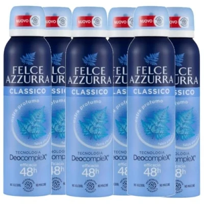 Afbeelding van Felce Azzurra Hydratalc Classic Deodorant, uniseks, spray, 48 uur, 150 ml (6 stuks)
