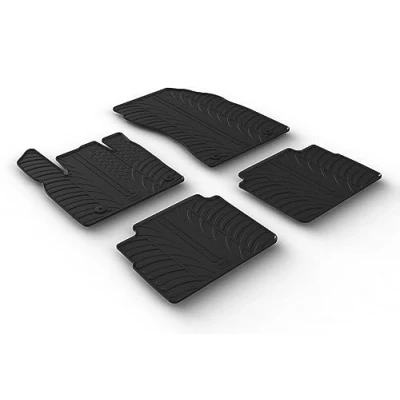 Afbeelding van Gledring 0806 Vloermatset Rubber voor en achter 4 zwart