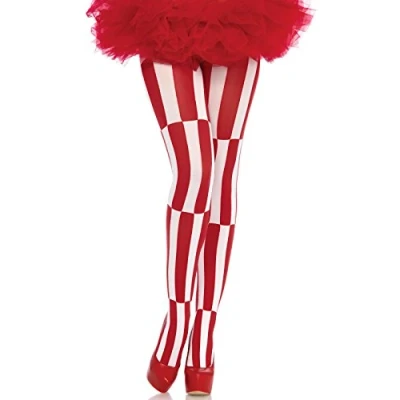 Afbeelding van Leg Avenue Panty Illusion, rood/wit