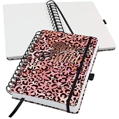 Afbeelding van Sigel spiraal notitieboek Jolie A5 hardcover 240 pagina&#039;s dots 120 grams papier Pink Leo Love SI JN653