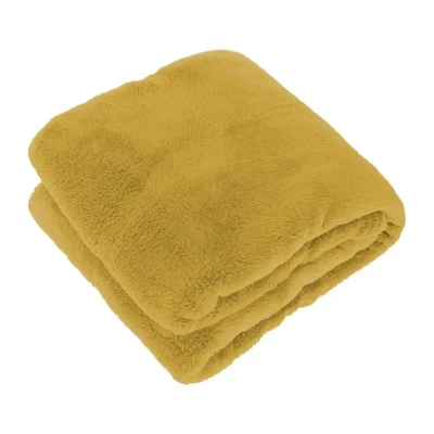 Afbeelding van Unique Living Justin Fleece Plaid 150x200 cm Curry