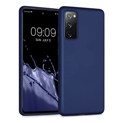 Afbeelding van kwmobile telefoonhoesje geschikt voor Samsung Galaxy S20 FE Hoesje smartphone Back cover in metallic blauw