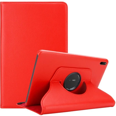 Afbeelding van Cadorabo Tablet Hoesje geschikt voor Huawei MatePad 11 (10.95 inch) in KLAPROOS ROOD Beschermhoes ZONDER auto Wake Up, met stand functie en elastische band sluiting Book Case Cover Etui
