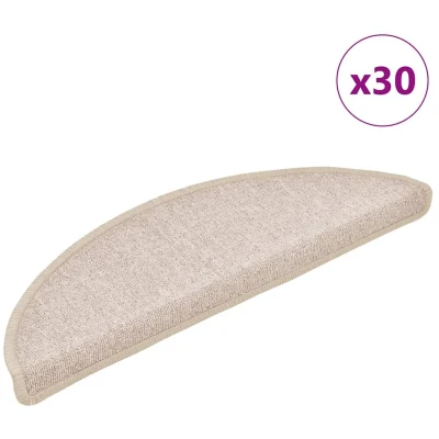 Afbeelding van vidaXL Trapmatten 30 st 56x17x3 cm taupe