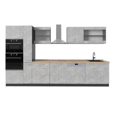 Afbeelding van Vicco Complete keuken R Line, Beton/antraciet, 350 cm , WB Eik