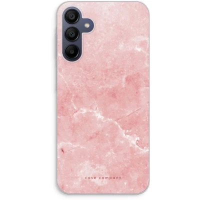 Afbeelding van Case Company® hoesje geschikt voor Samsung Galaxy A25 Roze marmer Soft Cover Telefoonhoesje Bescherming aan alle Kanten en Schermrand