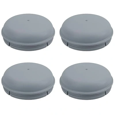 Afbeelding van AB Tools 4 stuks 76 mm grijze kunststof naafdoppen voor Ifor Williams aanhangers
