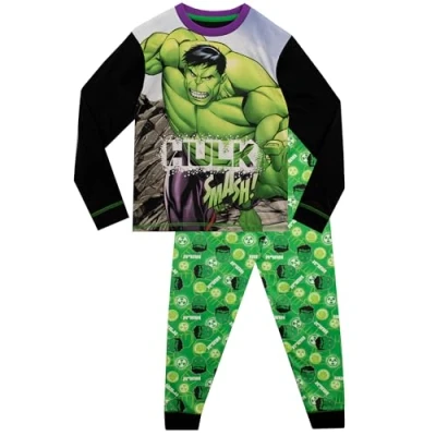 Afbeelding van Marvel The Incredible Hulk pyjamaset voor jongens, zwart.