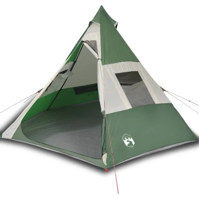 Afbeelding van Tent 7 persoons 350x350x280 cm 185T taft groen
