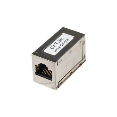 Image de Intellinet Coupleur droit modulaire CAT5e, 8P8C femelle vers femelle, FTP, argent réseau RJ 45 (F) pour CAT 5e