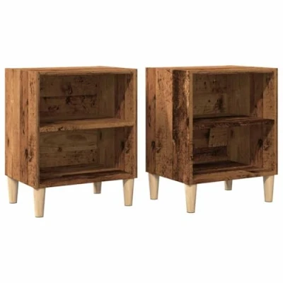 Afbeelding van vidaXL Nachtkastjes 2 st 40x30x50 cm bewerkt hout oud houtkleurig