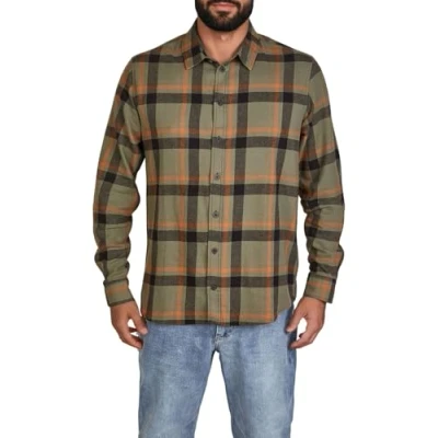 Afbeelding van DENIMFY Herren Overhemd regular fit Olijf XL Volwassenen