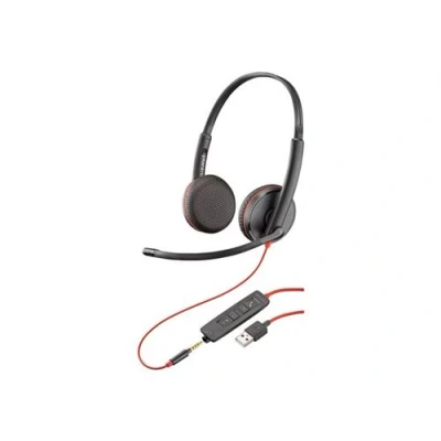 Afbeelding van Hoofdtelefoon met microfoon Poly Blackwire 3200 Zwart