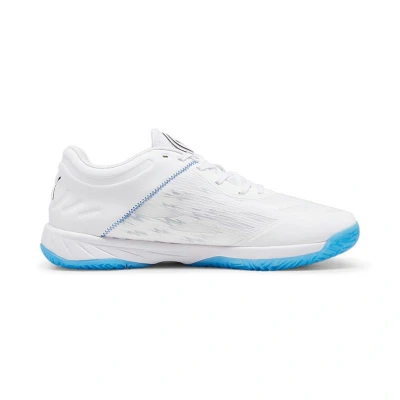 Afbeelding van Puma Accelerate Turbo Handbalschoenen, Heren, Maat: 46, White/bluemazing Textiel/ synthetisch