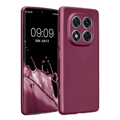 Afbeelding van kwmobile metallic telefoonhoesje van TPU geschikt voor Xiaomi Redmi Note 14 Pro 5G / Poco X7 Flexible case smartphone In lila