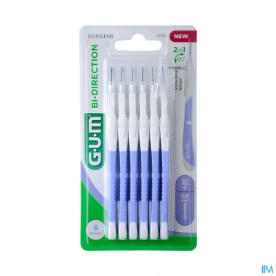 Afbeelding van 1+1 gratis: GUM Bi Directions 0.6 mm 6 stuks