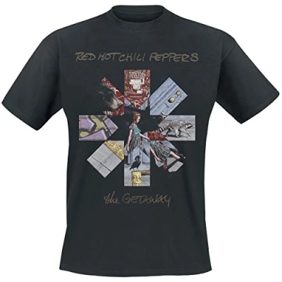 Afbeelding van Red Hot Chili Peppers Getaway Album Asterisk Heren T shirt XL Zwart