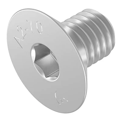 Afbeelding van SECCARO Set van 20 verzonken schroeven M5 x 8 mm roestvrij staal V2A VA A2 DIN 7991 / ISO 10642 binnenzeskant