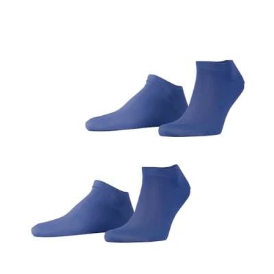 Afbeelding van Esprit Basic Uni 2 Pack duurzaam organisch katoen multipack sneakersokken heren blauw Maat 43 46