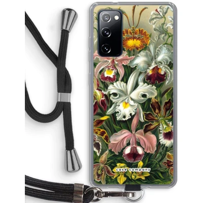 Afbeelding van Case Company® hoesje met Koord geschikt voor Samsung Galaxy S20 FE / 5G Haeckel Orchidae Telefoonhoesje Zwart Bescherming aan alle Kanten en Over de Schermrand