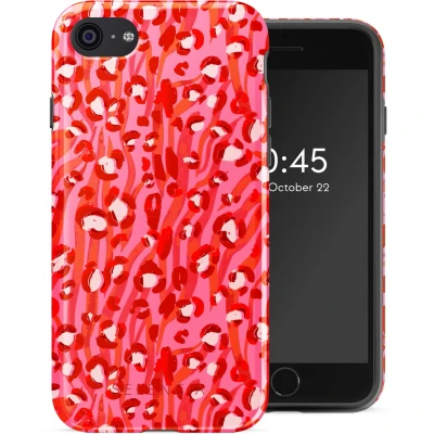 Afbeelding van Selencia Hoesje Geschikt voor iPhone SE (2022) / (2020) 8 7 Vivid Backcover Wild Spots Lipstick