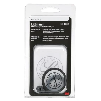 Afbeelding van 3M Littmann Stethoscoop reserveonderdelenset, klassiek Ii S, E, zwart, 40005, set