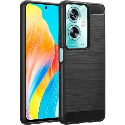 Afbeelding van imoshion Hoesje Geschikt voor Oppo A79 Siliconen Brushed Backcover Zwart