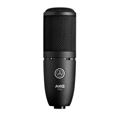 Image de AKG P120 Microphone d&#039;enregistrement haute performance à usage général, qualité studio, grand diaphragme, très polyvalent, design robuste et Noir