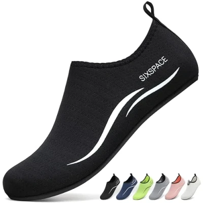 Afbeelding van Sixspace Waterschoenen, strandschoenen, sneldrogend, ademend, surfschoenen, voor dames en heren, maat 34 47, Zwart 485