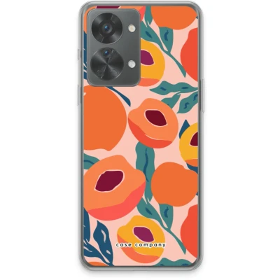 Afbeelding van Case Company® hoesje geschikt voor OnePlus Nord 2T Perzik Soft Cover Telefoonhoesje Bescherming aan alle Kanten en Schermrand