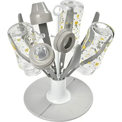 Image de Egoutte biberon Flower pliable grey