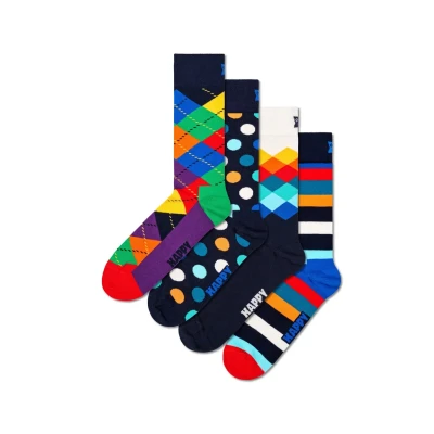 Afbeelding van Happy Socks GIFT SET Unisex 4 PACK Sokken, Maat: 36 40, Blue
