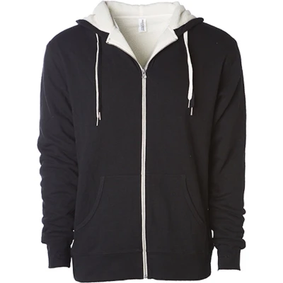 Afbeelding van Independent Unisex Sherpa Lined Zip Hooded Jacket NP352 BLACK/NATURAL