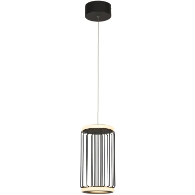 Afbeelding van LED hanglamp Cage 1 lamp, zwart