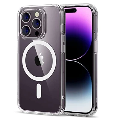 Afbeelding van ESR Klassieke magnetische hybride hoes met HaloLock compatibel iPhone 14 Pro Max, MagSafe, valbeveiliging, krasbestendige achterkant, transparant