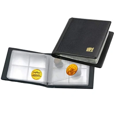 Afbeelding van Safe Safe, Zakformaat, Album (gebonden) voor Munten Ø 38 mm. (40 st.) 10 bladen Zwart afm: 110x120x25 per st.